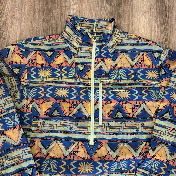 Patagonia Houdini Stash Half-Zip Jacket  Women's S NWT High Hopes Geo/Green - Picture 2 of 3